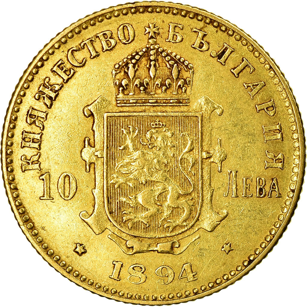Coin, Bulgaria, Ferdinand I, 10 Leva, 1894, Kormoczbanya, Hungary, VF(30-35)