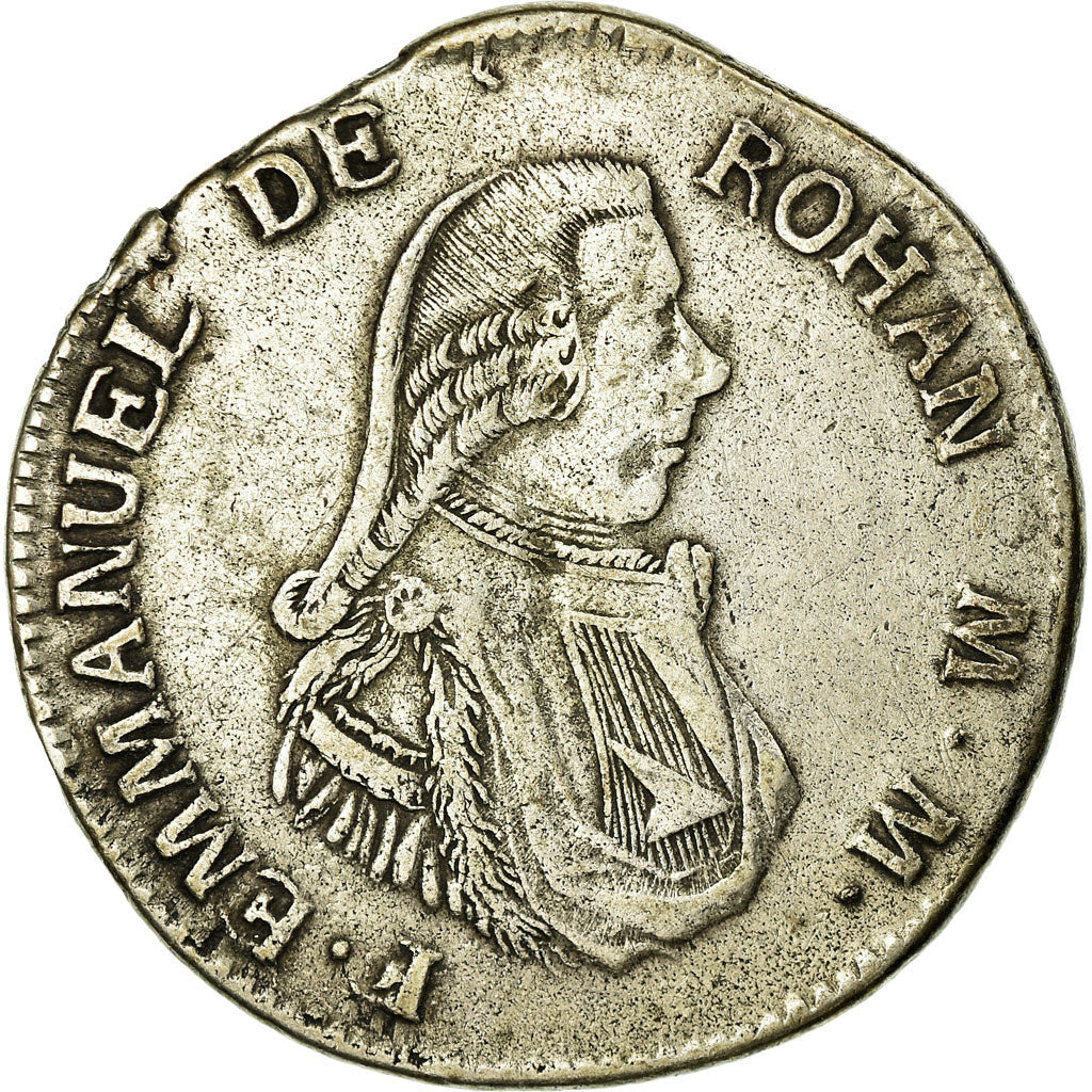 Coin, MALTA, ORDER OF, Emmanuel de Rohan, 2 Scudi, 1796, EF(40-45), Silver