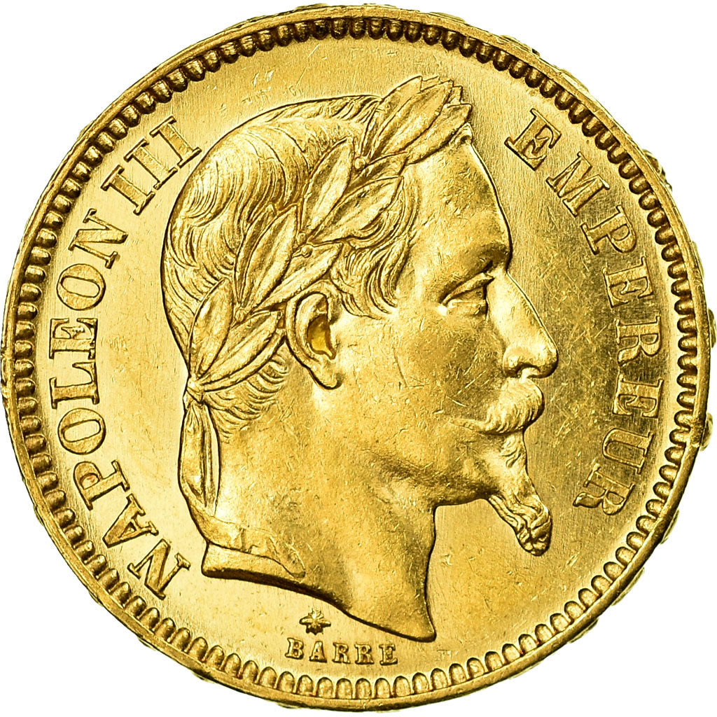 Münze, Frankreich, Napoleon III, 20 Francs, 1861, Paris, VZ, Gold, KM:801.1