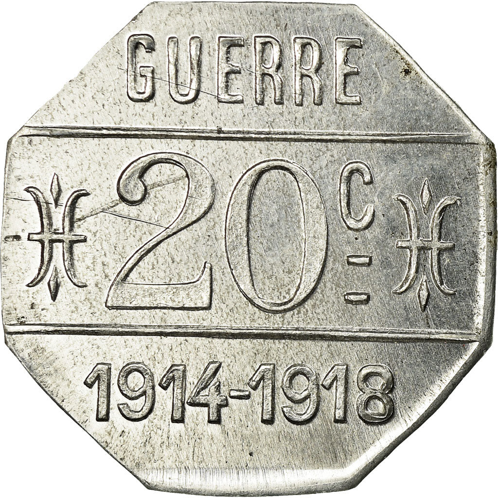 Coin, France, Café Terminus, A. PARRAIN, Issoire, 20 Centimes, 1914-1918