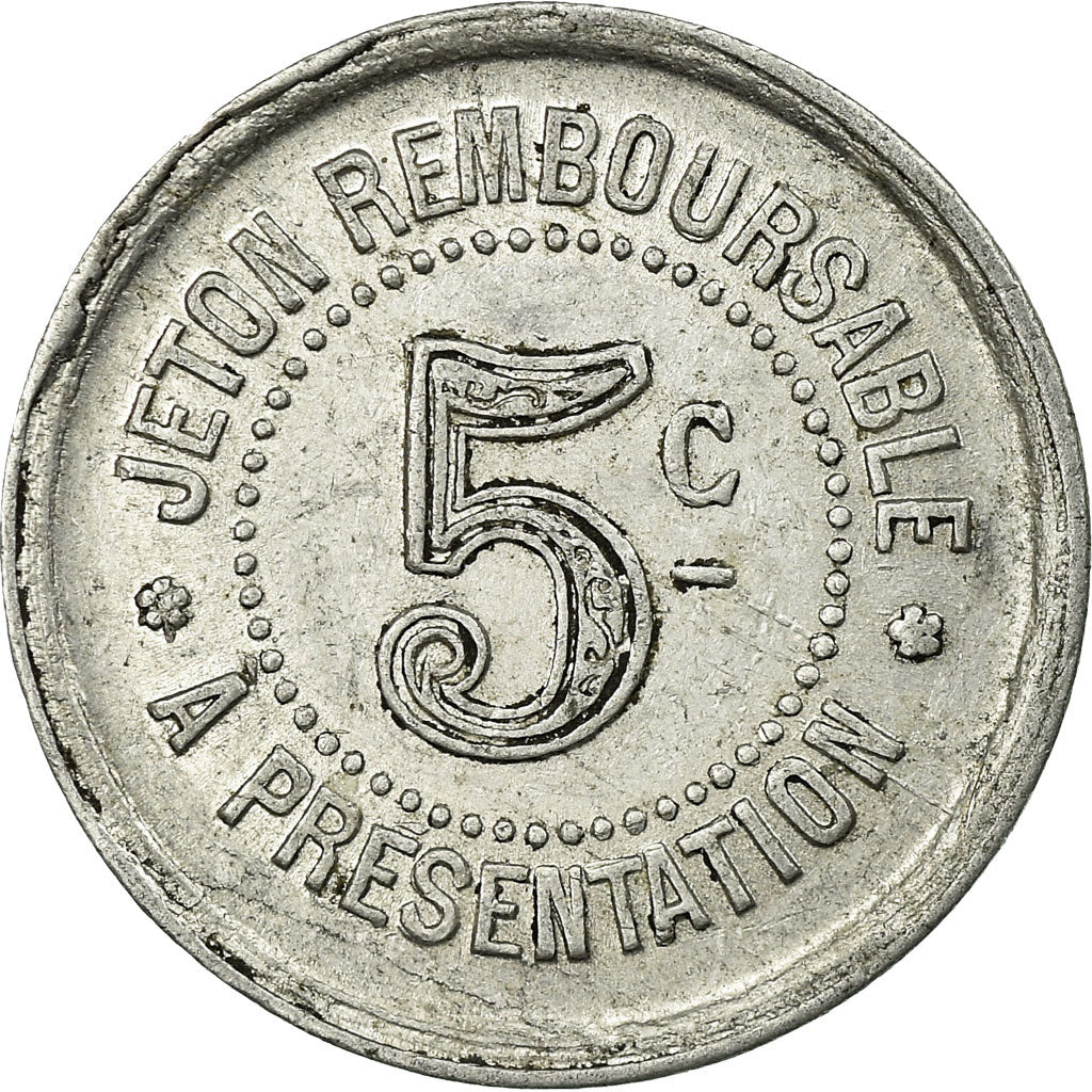Monnaie, France, Syndicat de l'Alimentation en gros de l'Hérault, 5 Centimes