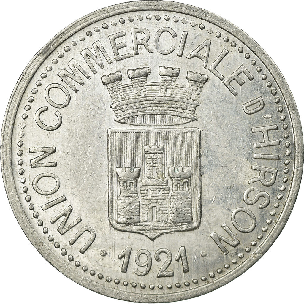 Münze, Frankreich, Union Commerciale, Hirson, 10 Centimes, 1921, VZ, Aluminium