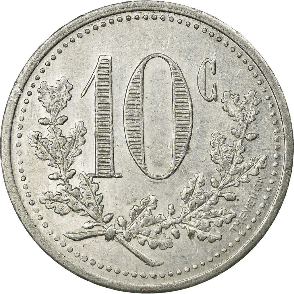 Münze, Frankreich, Union Commerciale, Hirson, 10 Centimes, 1921, VZ, Aluminium