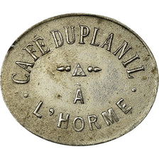 Munten, Frankrijk, Café DUPLANIL, L'Horme, 12-1/2 Centimes, ZF+, Nickel plated