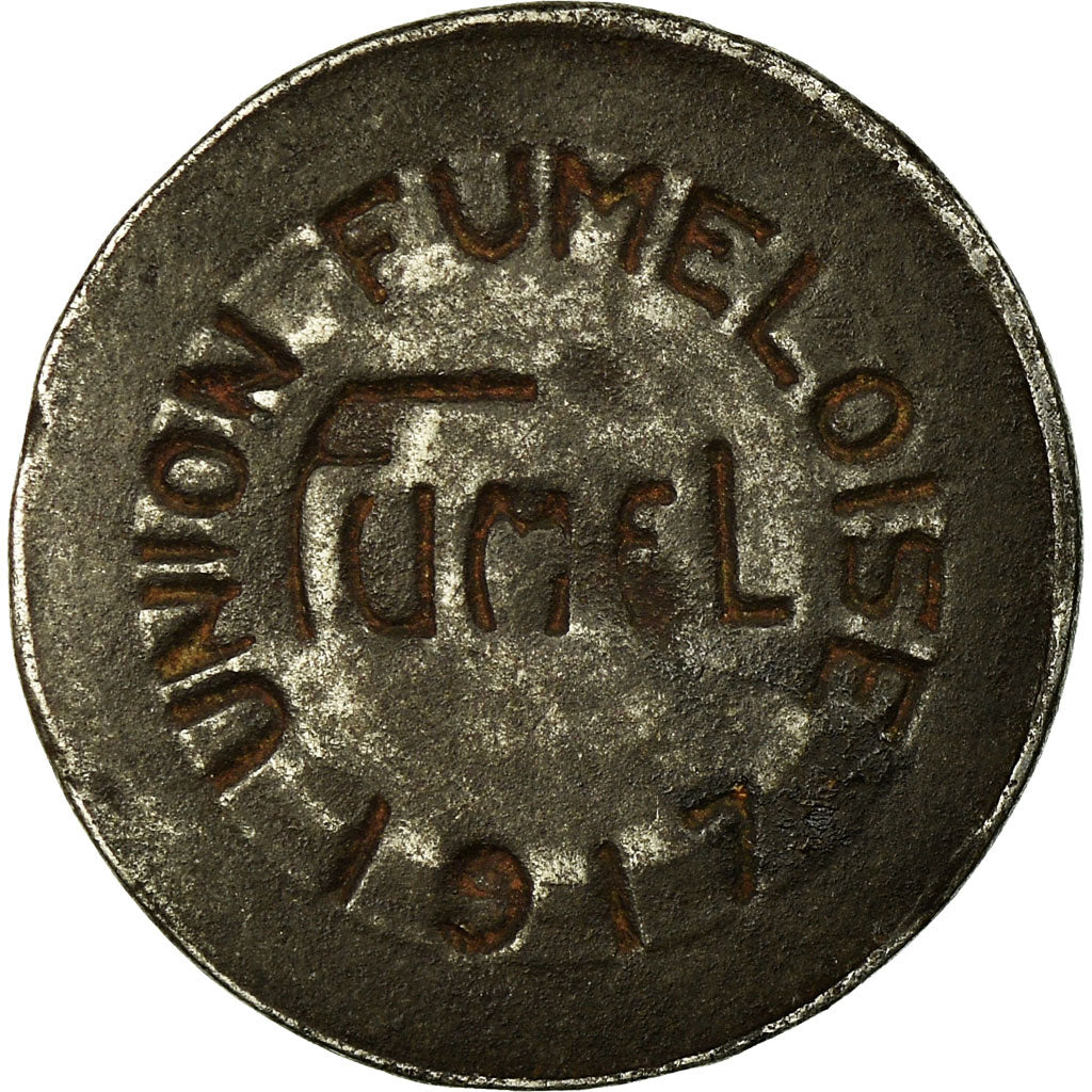 Moeda, França, Union Fuméloise, Fumel, 5 Centimes, 1917, EF(40-45), Ferro