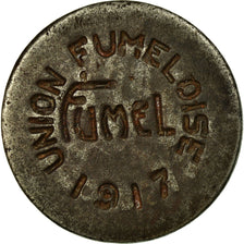 Münze, Frankreich, Union Fuméloise, Fumel, 10 Centimes, 1917, SS+, Iron