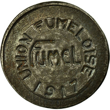 Moneda, Francia, Union Fuméloise, Fumel, 10 Centimes, 1917, MBC, Hierro