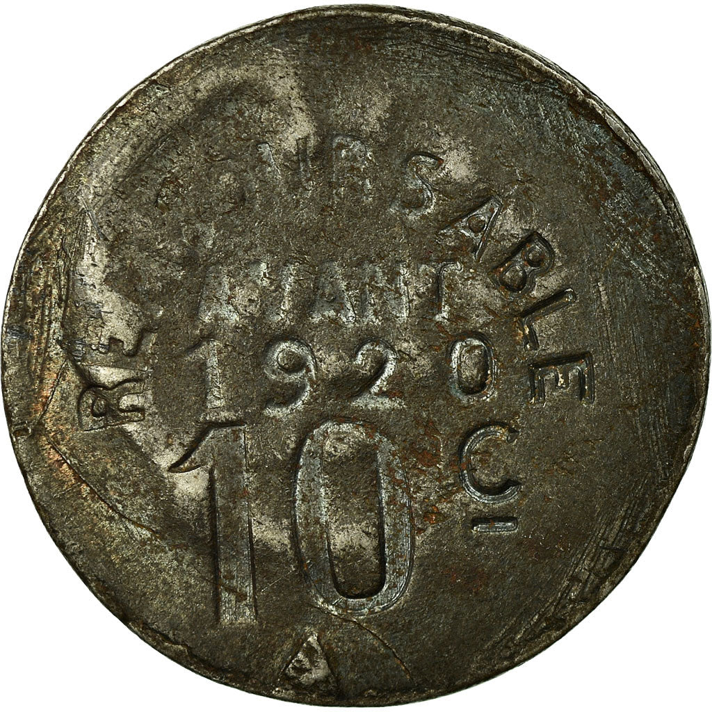 Moneda, Francia, Union Fuméloise, Fumel, 10 Centimes, 1917, MBC, Hierro