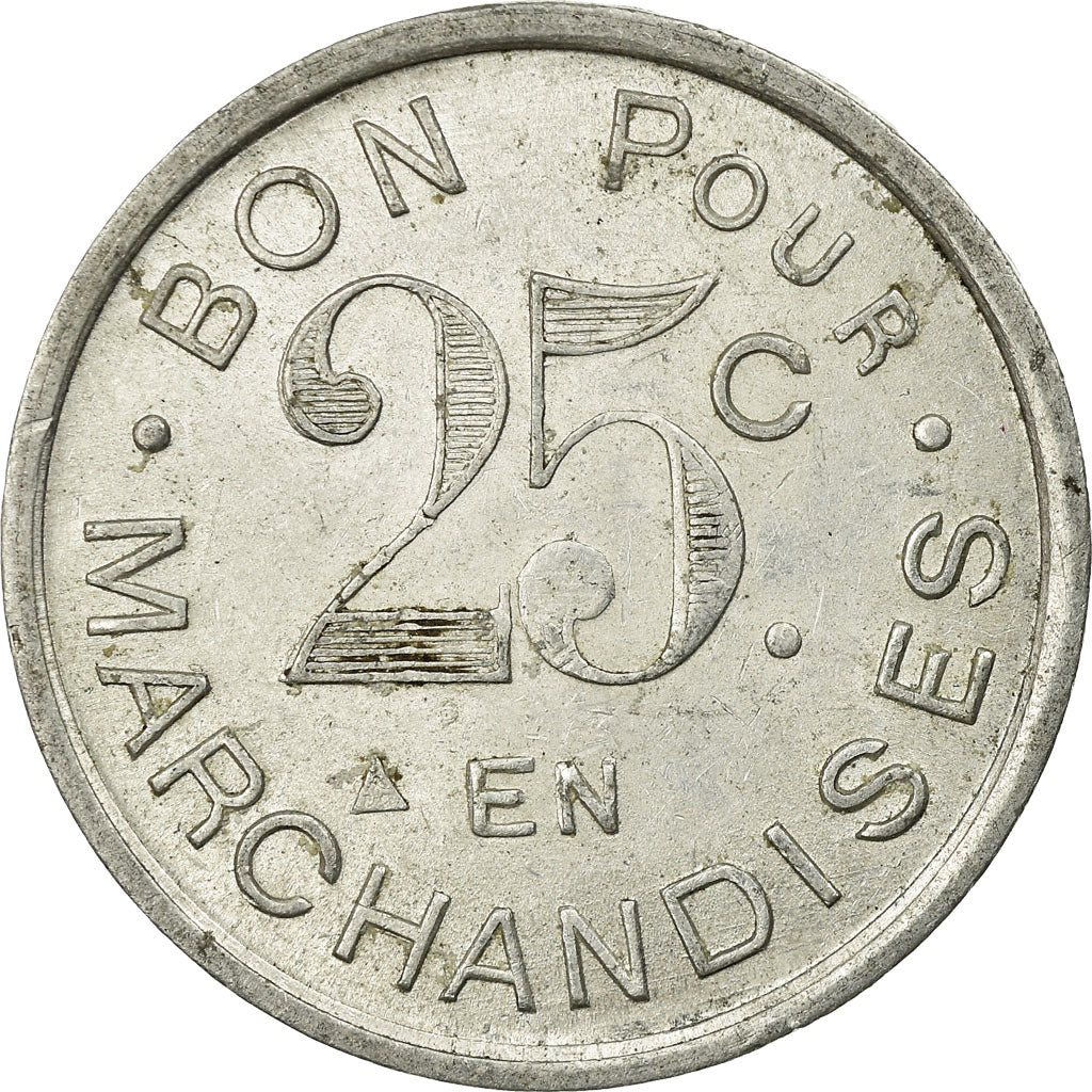 Münze, Frankreich, Epicerie, Ch.MALLAT, Jarnac, 25 Centimes, 1922, SS+