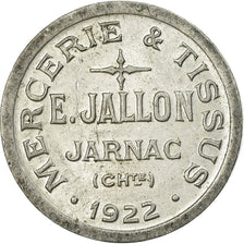 Monnaie, France, Mercerie et Tissus, E. JALLON, Jarnac, 5 Centimes, 1922, SUP