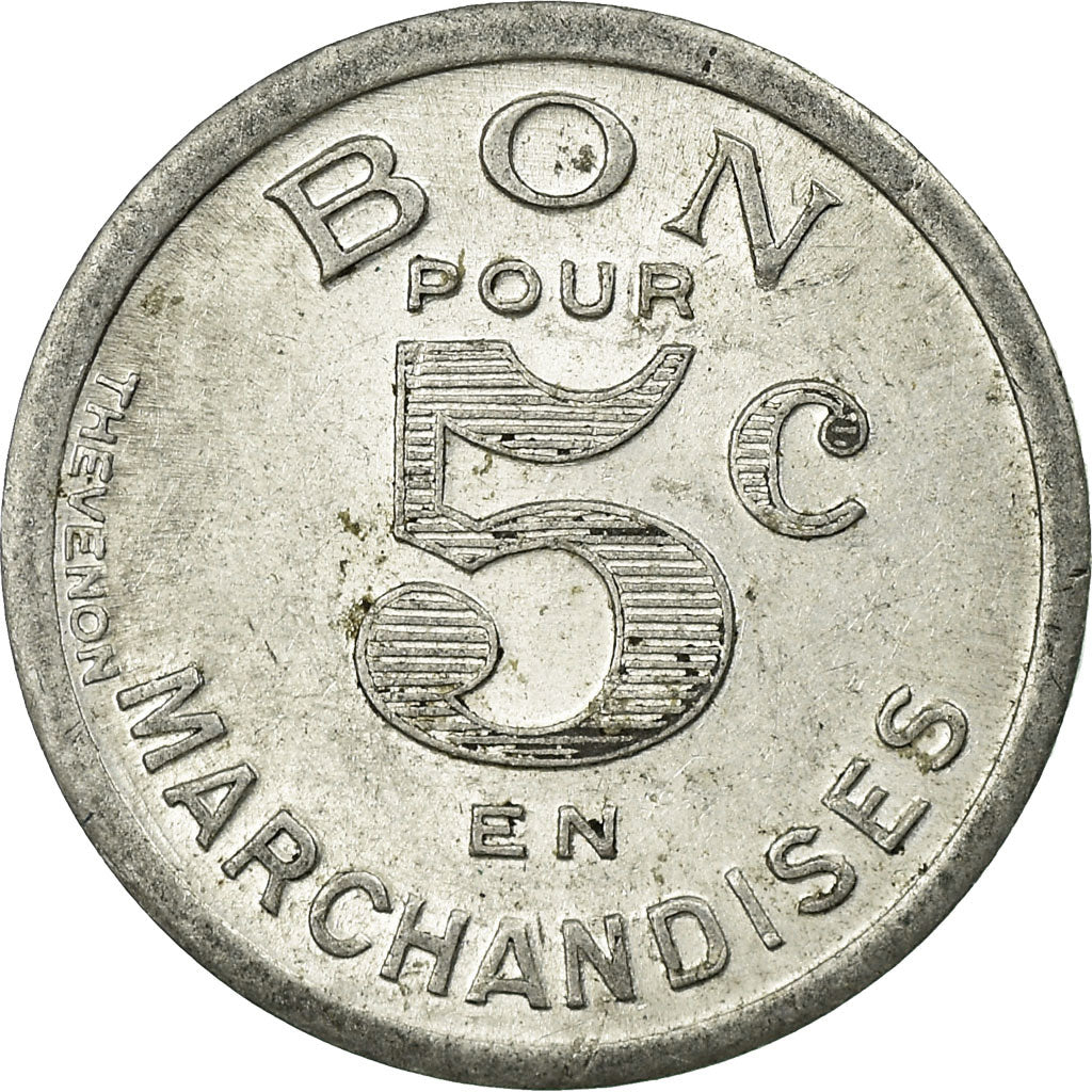 Monnaie, France, Mercerie et Tissus, E. JALLON, Jarnac, 5 Centimes, 1922, SUP