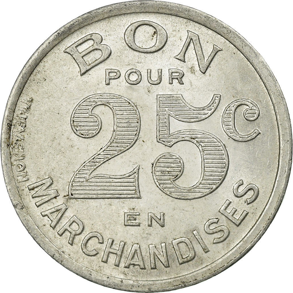 Moneda, Francia, Mercerie et Tissus, E. JALLON, Jarnac, 25 Centimes, 1922, EBC+