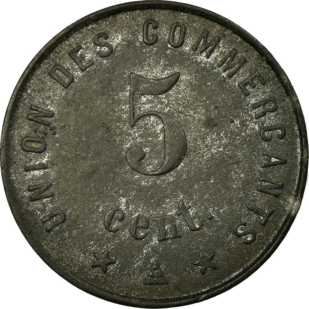 Coin, France, Union des Commerçants, Jonzac, 5 Centimes, 1917, AU(50-53)