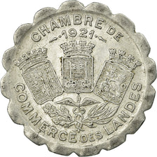 Moneta, Francia, Chambre de Commerce, Landes, 25 Centimes, 1921, BB+, Alluminio