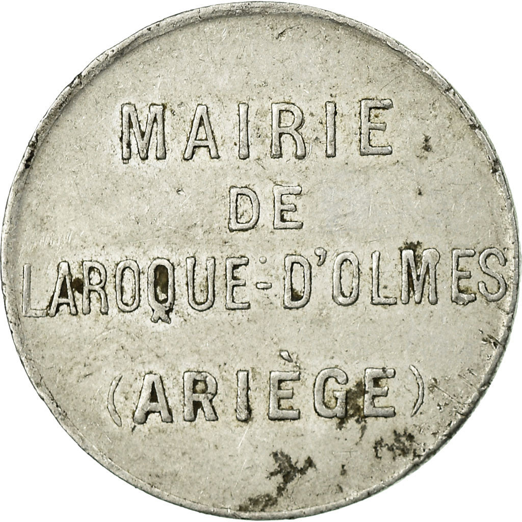 Münze, Frankreich, Mairie, Laroque d'Olmes, 5 Centimes, SS, Aluminium