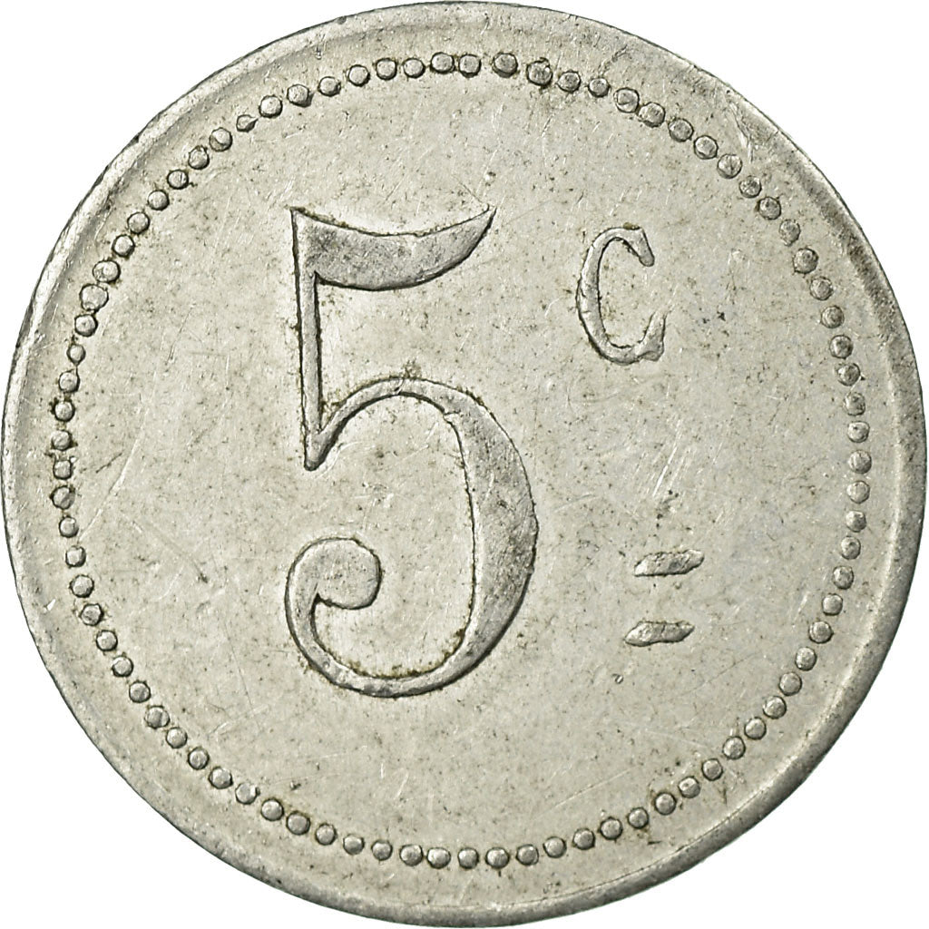 Münze, Frankreich, Mairie, Laroque d'Olmes, 5 Centimes, SS, Aluminium