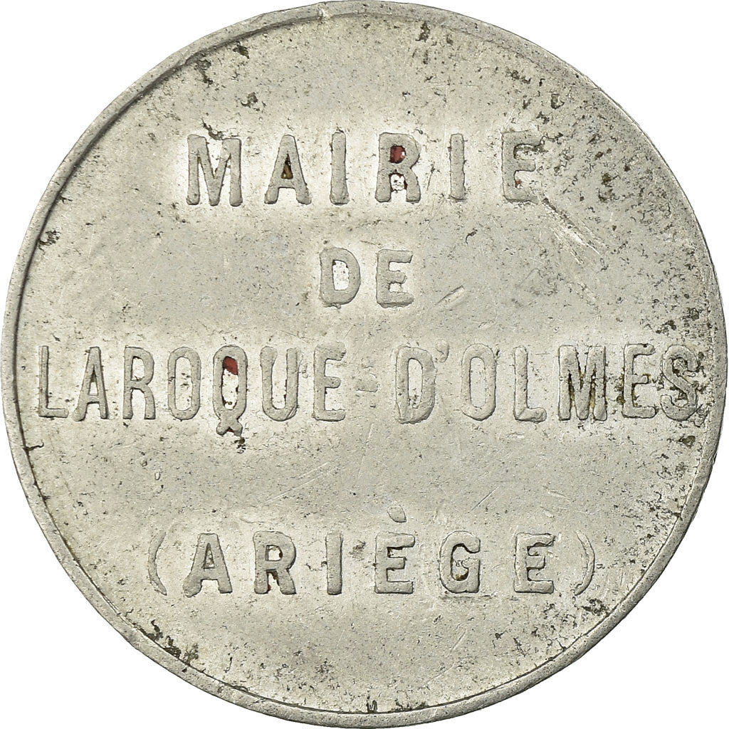 Monnaie, France, Mairie, Laroque d'Olmes, 10 Centimes, TTB, Aluminium, Elie:10.2