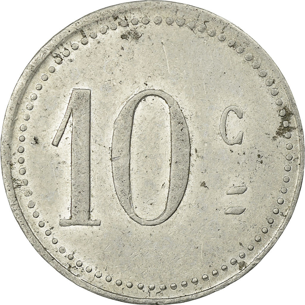 Monnaie, France, Mairie, Laroque d'Olmes, 10 Centimes, TTB, Aluminium, Elie:10.2