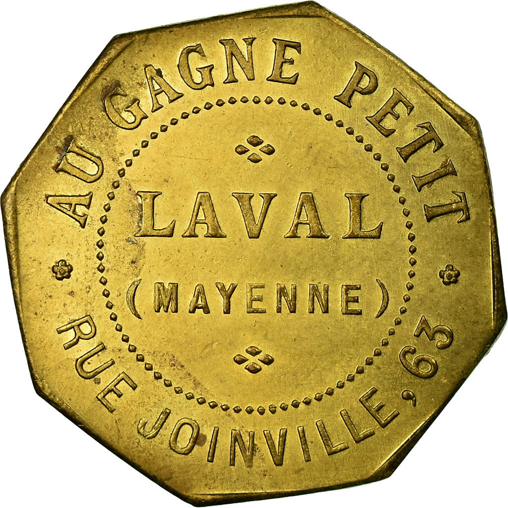 Münze, Frankreich, Au Gagne Petit, Rue Joinville, 63, Laval, 0.25 Centimes