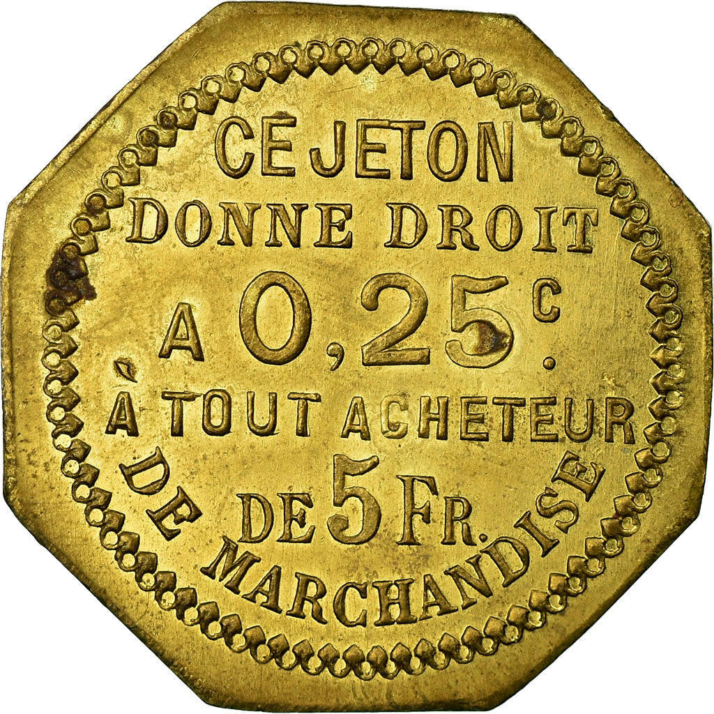 Münze, Frankreich, Au Gagne Petit, Rue Joinville, 63, Laval, 0.25 Centimes