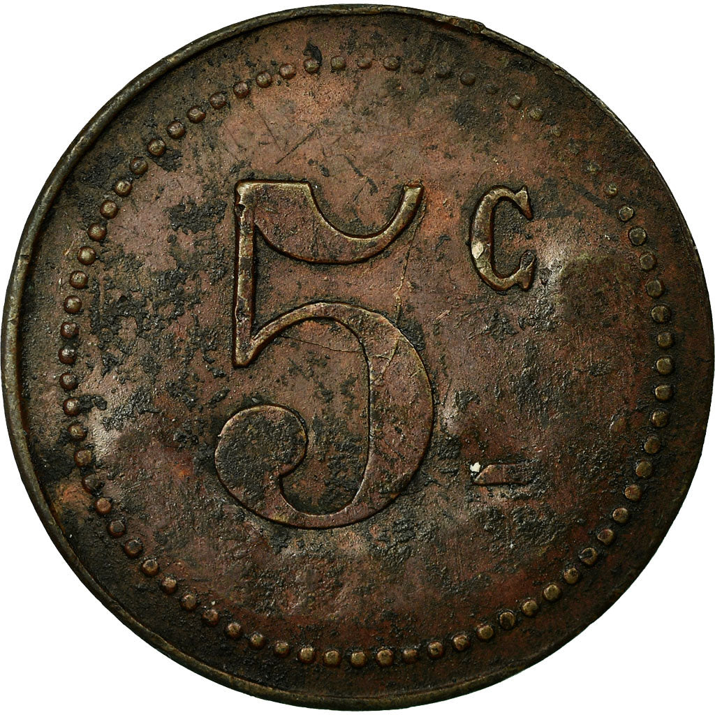 Coin, France, Nouvelles Galeries, Bordeaux, 5 Centimes, AU(50-53), Copper