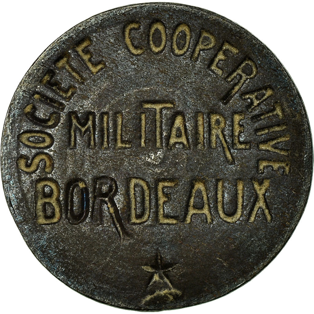 Munten, Frankrijk, Société Coopérative Militaire, Bordeaux, 5 Centimes, ZF+