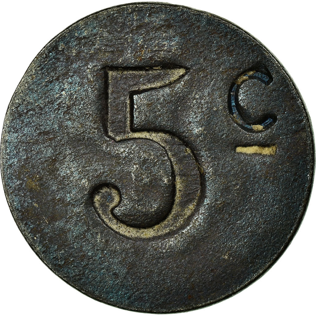 Munten, Frankrijk, Société Coopérative Militaire, Bordeaux, 5 Centimes, ZF+