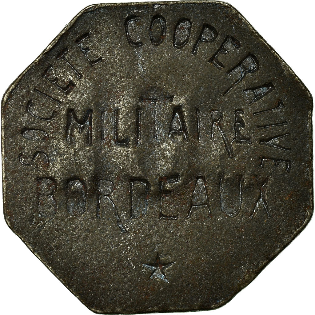 Coin, France, Société Coopérative Militaire, Bordeaux, 10 Centimes