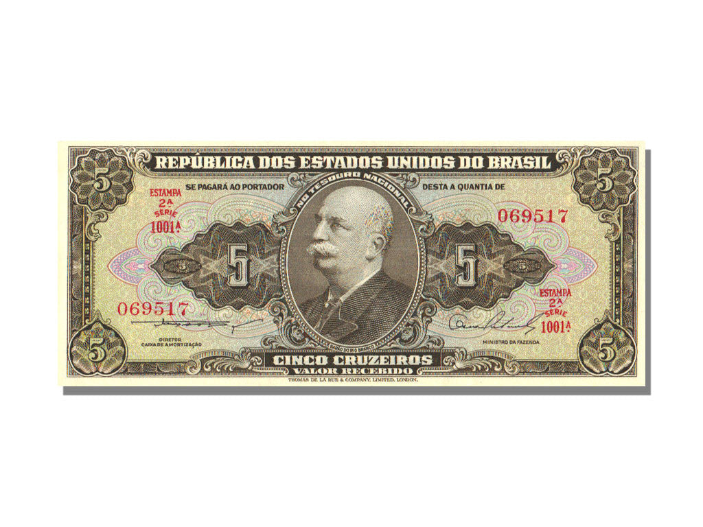 Banknote, Brazil, 5 Cruzeiros, UNC(65-70)