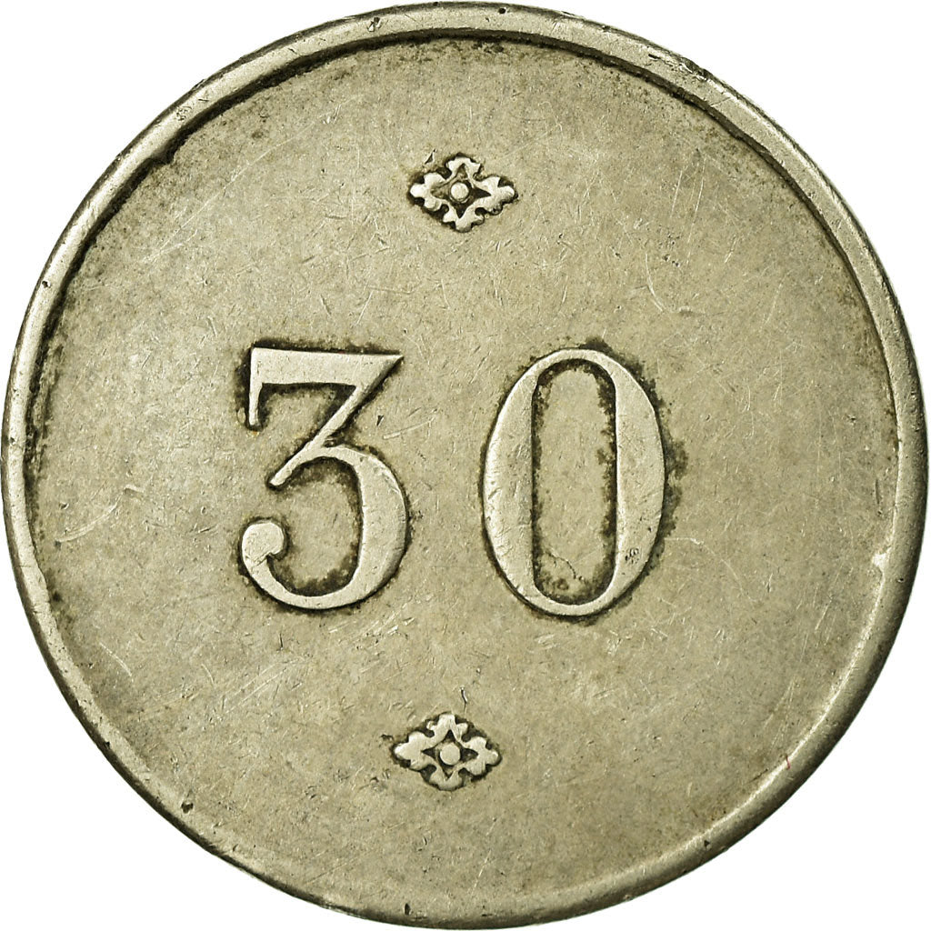 Münze, Frankreich, Taverne de la Capitale, Paris, 30 Centimes, SS, Maillechort