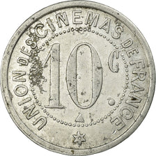 Moeda, França, Union des Cinémas de France, Paris, 10 Centimes, AU(50-53)