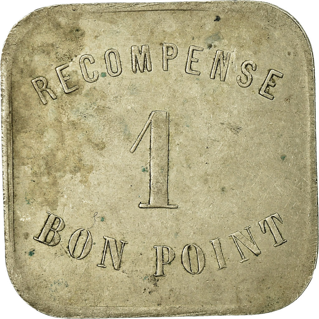 Monnaie, France, Récompense, Paris, 1 Bon point, TTB+, Maillechort, Elie:--