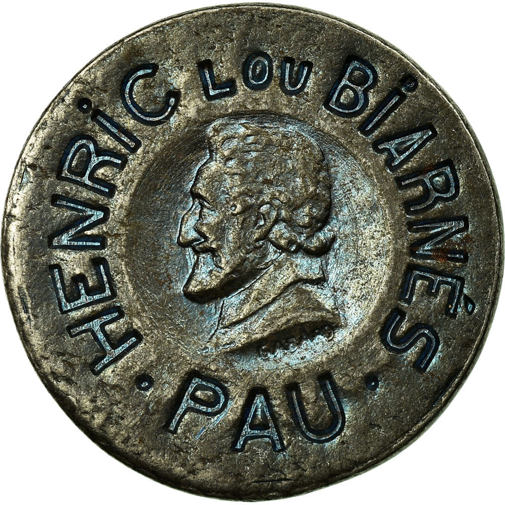 Munten, Frankrijk, Henric lou Biarnes, Pau, 5 Centimes, PR, Iron, Elie:10.1