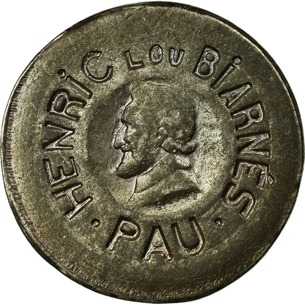 Moneta, Francia, Henric lou Biarnes, Pau, 10 Centimes, BB+, Ferro, Elie:10.2