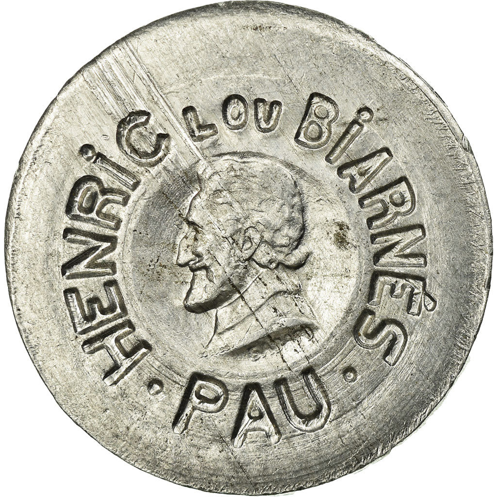 Moneta, Francja, Henric lou Biarnes, Pau, 10 Centimes, AU(55-58), Aluminium