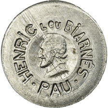 Moneta, Francja, Henric lou Biarnes, Pau, 10 Centimes, AU(55-58), Aluminium