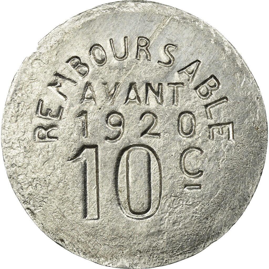 Moneta, Francja, Henric lou Biarnes, Pau, 10 Centimes, AU(55-58), Aluminium