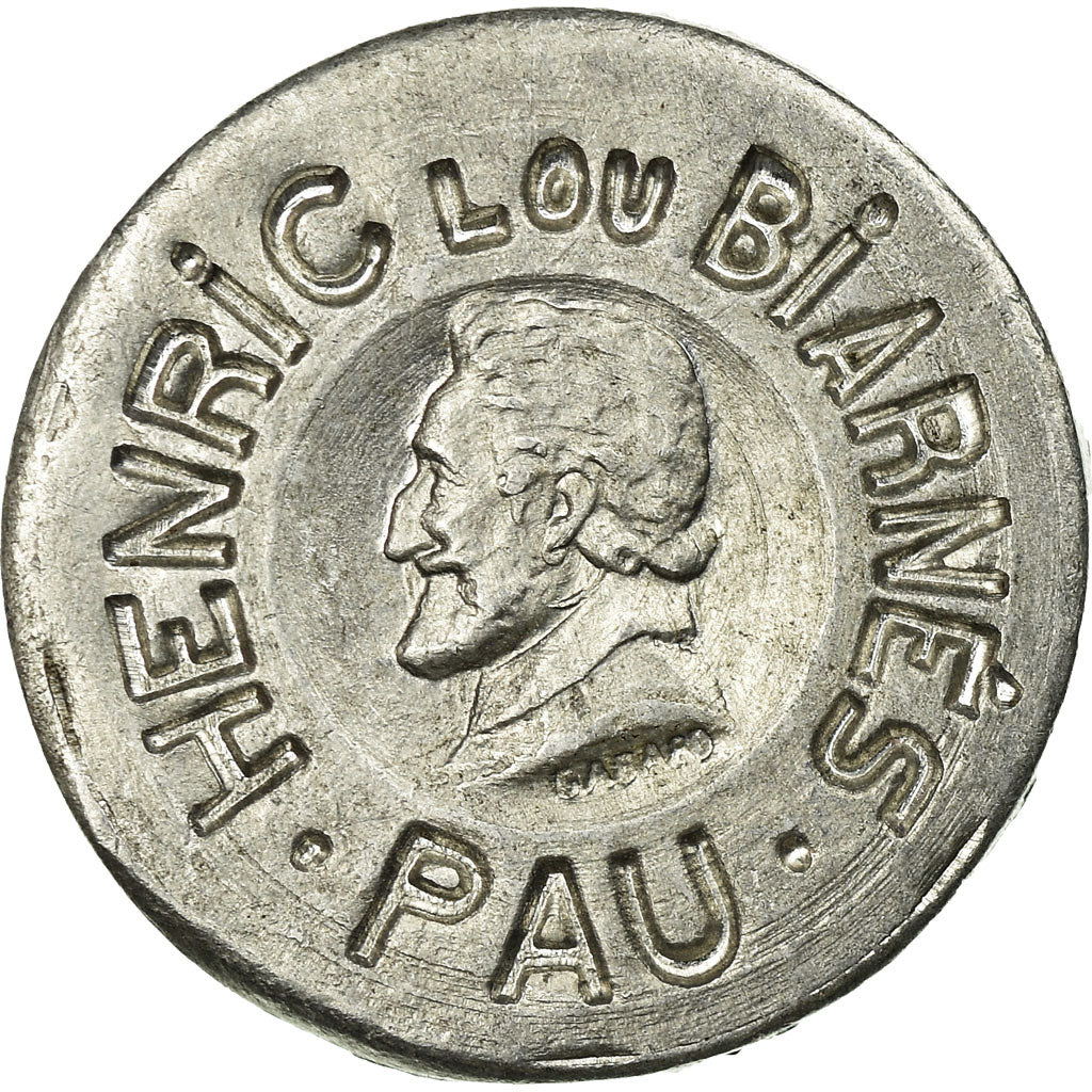 Moeda, França, Henric lou Biarnes, Pau, 5 Centimes, AU(55-58), Alumínio