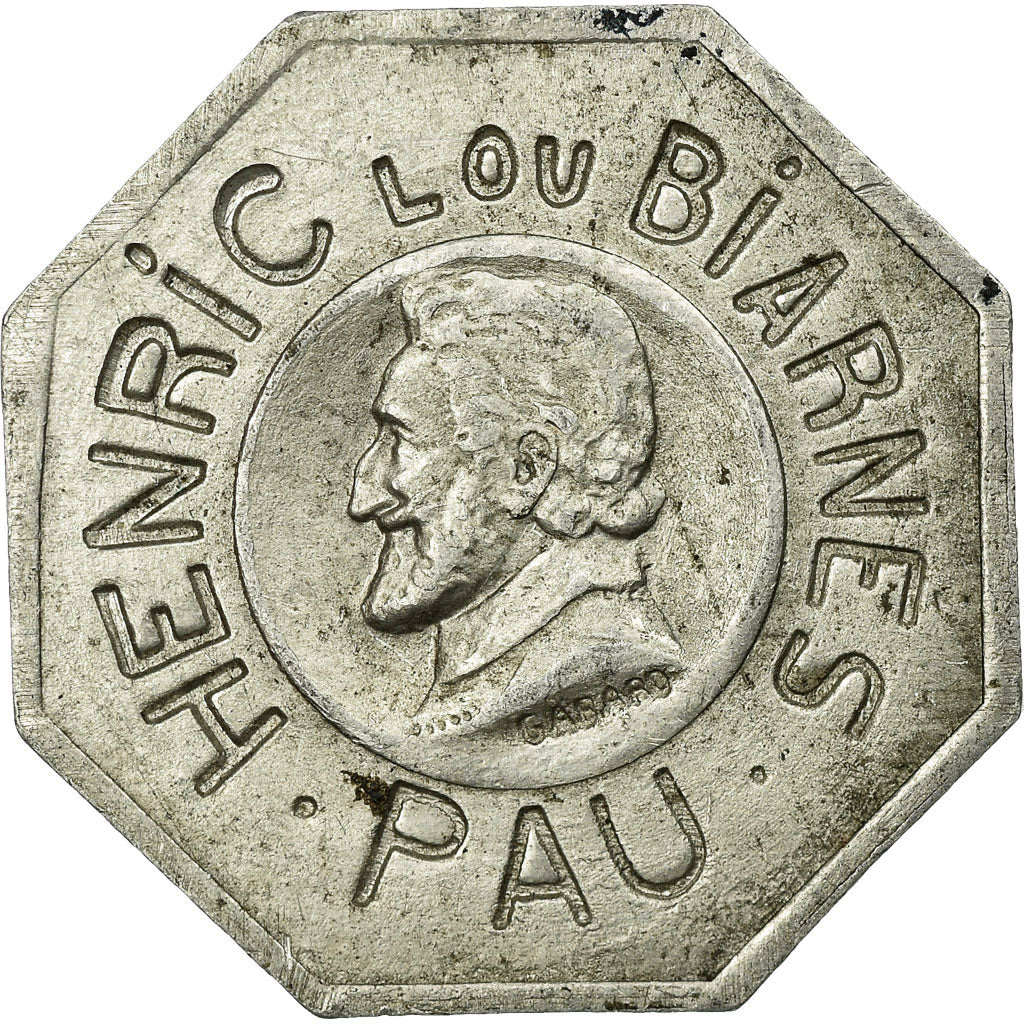 Moneta, Francja, MICHELET O., Pau, 25 Centimes, AU(55-58), Aluminium, Elie:50.3