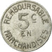 Moneta, Francja, Coopérative Militaire, Pau, 5 Centimes, Undated, AU(50-53)