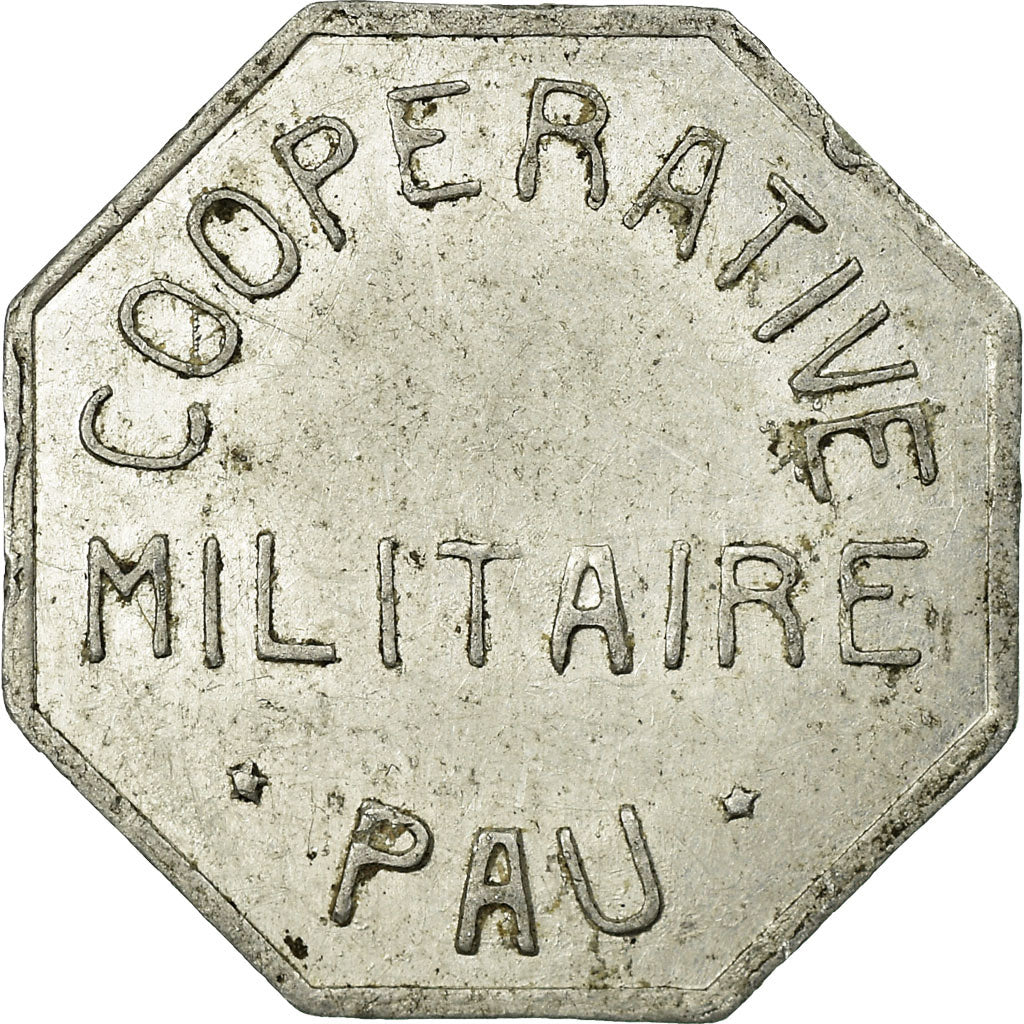 Moneta, Francia, Coopérative Militaire, Pau, 10 Centimes, BB, Alluminio