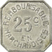 Coin, France, Coopérative Militaire, Pau, 25 Centimes, EF(40-45), Aluminium