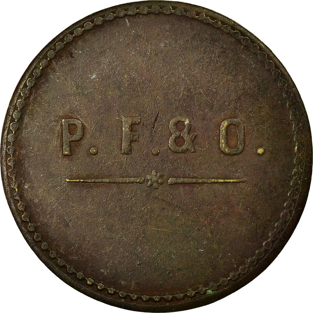 Coin, France, Perret Frères & Olivier, Sain-Bel, 1 Franc, EF(40-45), Brass