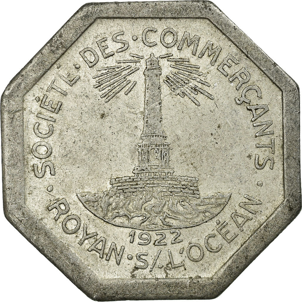 Monnaie, France, Société des Commerçants, Royan, 25 Centimes, 1922, TTB