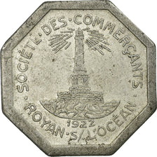 Monnaie, France, Société des Commerçants, Royan, 25 Centimes, 1922, TTB