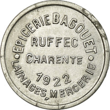 Moneta, Francia, Epicerie BAGOUET, Lainages, Mercerie, Ruffec, 5 Centimes, 1922