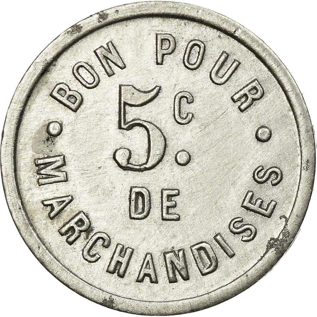 Moneta, Francia, Epicerie BAGOUET, Lainages, Mercerie, Ruffec, 5 Centimes, 1922