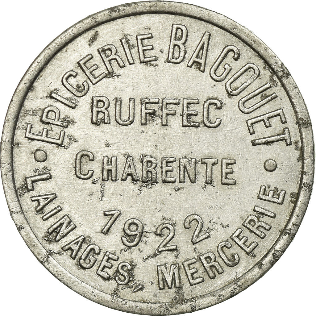 Moneta, Francia, Epicerie BAGOUET, Lainages, Mercerie, Ruffec, 10 Centimes