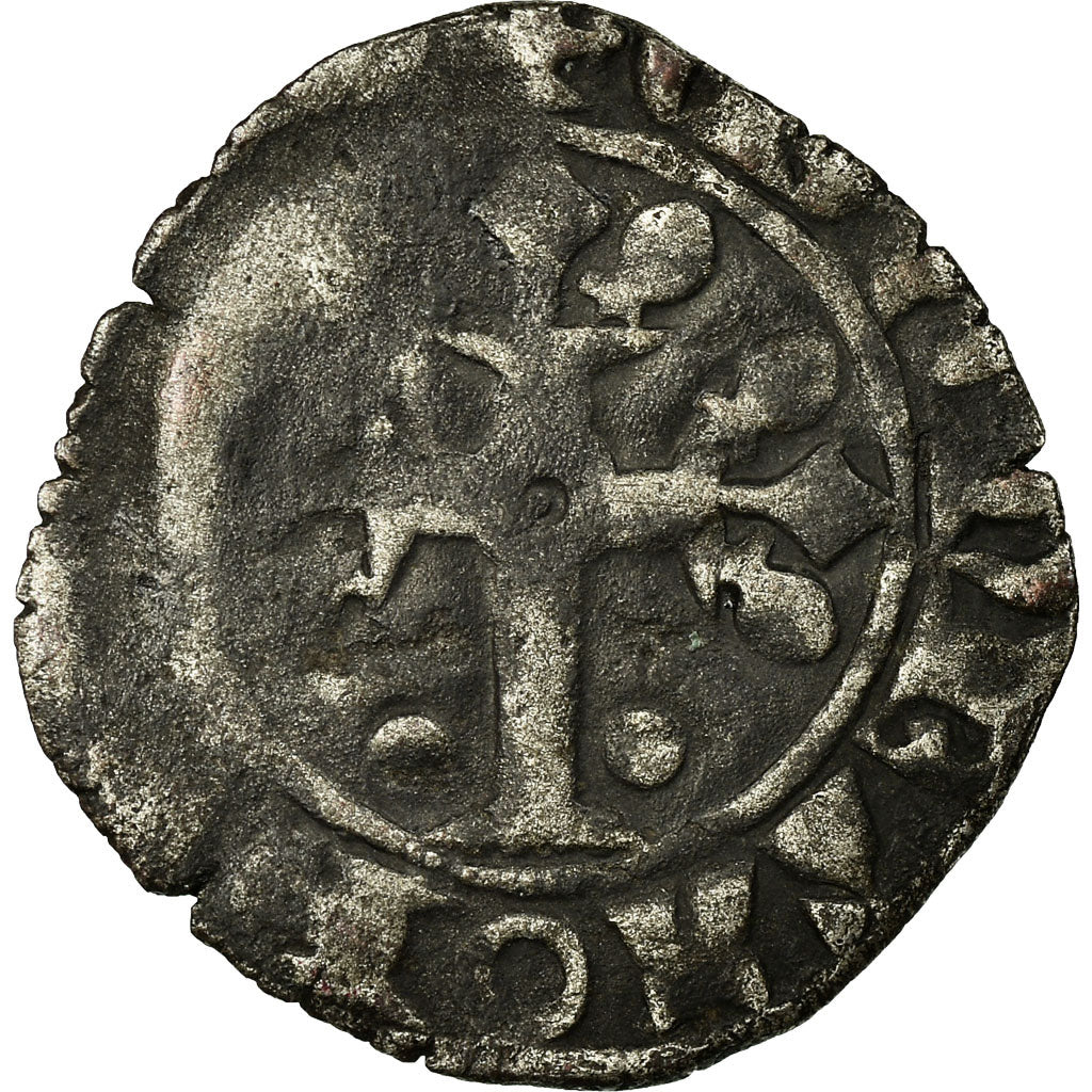 Monnaie, France, Bretagne, Charles de Blois, Double Denier, Guingamp, Très