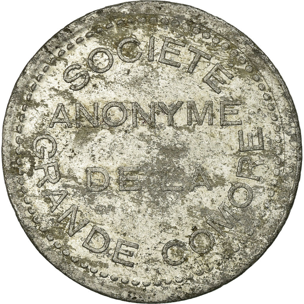 Coin, Comoros, Société Anonyme de la Grande Comore, 25 Centimes, VF(30-35)